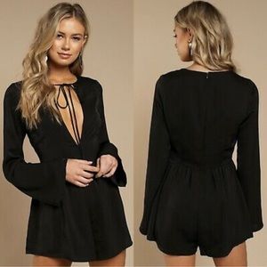 NWT Black Tobi Romper- Long sleeves XS